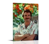 ZYNPCX Tom Selleck - Póster impermeable para sala de estar, pared, dormitorio, hogar, oficina y preparación de regalos, exquisitos regalos para regalar a personas, 50 x 75 cm, estilo marco