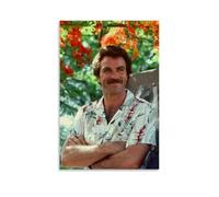 ZYNPCX Tom Selleck - Póster impermeable para sala de estar, pared, dormitorio, hogar, oficina y preparación de regalos, exquisitos regalos para regalar a personas, 20 x 30 cm, estilo sin marco