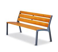 Zynqra Banco De Jardín,2-3 Plazas Exterior,Aluminio Fundido Y Madera Maciza,con Respaldo Ergonómico,Mueble Jardín,para Porche,terraza,balcón,Parque(150cm/59in)