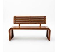 Zynqra Banco De Jardín Exterior,Material Galvanizado,imitación Grano Madera,con Respaldo,Resistente A La Intemperie,para Jardín,terraza,balcón O Patio(B,120cm/47.2in)