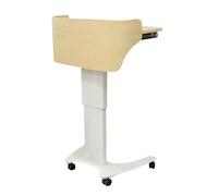 Zynqra Ergonomic Mobile Standing Desk - Adjustable Sit-Stand Workstation with Thickened Steel Bracket & Silent Universal Pulleys,con cajón Extensible,Soporte para Aula