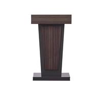 Zynqra Podio de Pie de Madera con 2 Estantes,con 4 Ruedas,con Inclinados Amplia área de Lectura y Compartimento de Almacenamiento,Profesores Podios, para Aula, Iglesia(Dark Walnut Color)