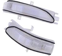 Zynther Lente de cristal del espejo retrovisor lateral Luz indicadora de espejo lateral para FIT para Hatchback para Jazz para Serie GD 2007-2008(Set)