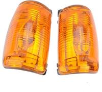 Zynther Lente de cristal del espejo retrovisor lateral Luz indicadora de espejo lateral para Transit MK8 2014 2015 2016 2017 2018 2019 amarilla para señal para giro(Set)