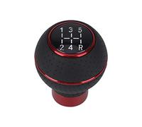 Zynther Perilla de palanca de cambios de coche Perilla de cambio marchas cuero para coche, 5 velocidades, para modelos M8, M10, M11 y M12(Rojo)