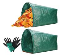 Zyntora Bolsas Para Residuos De Jardín - Recogedor De Hojas | Juego de 2 Piezas con Recogedor y Guantes para Basura de Césped, Hojas Secas y Residuos de Jardinería