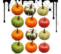 Zyntora Calabazas Falsas - Figuras Decorativas De Calabaza - Conjunto Creativo de Figuras para Fiestas en Estanterías Salón Dormitorio Mesas Hogar