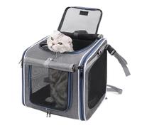 Zyntora Cesta para Bicicleta para Perros | Bolsa Plegable Y Portátil | Cesta De Bicicleta para Mascotas | para Caminar Seguridad Desplazamientos Viajes Exterior Ciclismo Familia Gatos