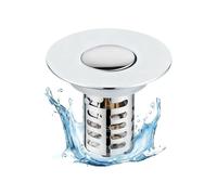 Zyntora Colador para Desagüe De Fregadero,Filtro De Acero Inoxidable con Cesta Extraíble,Tapón De Desagüe con Núcleo Rebotante para Ducha - para Hogar Inodoro Bañera Lavandería Apartamento Bar