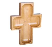 Zyntora Cruz De Madera De Pascua - Religioso De Madera De Gran Capacidad Rústico | Centro de Mesa Cruzado,Para Alimentos, Aperitivos, Postres, Buffet, Desayuno, Ensalada, Tarta, Presentación Y Fiestas