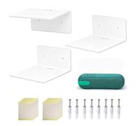 Zyntora Estantes Flotantes De Acrílico | 4 Piezas Decorativas Multifunción,Estantes Versátiles Y Robustos, 10 cm - para Almacenamiento Dormitorio Cocina Estantería Sala De Estar Álbum Baño Lugar De