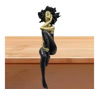 Zyntora Estatuas Decorativas De Niña - Figurillas Coleccionables Niña Afro Decoración De Mesa Étnica,Decoración Resina para Estudio Tienda Dormitorio Estantería Regalo Cumpleaños