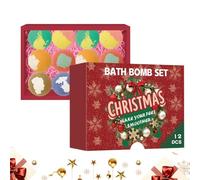 Zyntora Juego de bolas de baño, bolas de baño naturales de cuenta regresiva de Navidad, productos perfumados para el cuidado personal para relajarse, spa, hotel, baño, vaporizador, vacaciones, día de
