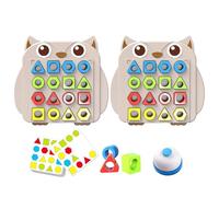 Zyntora Juego De Correspondencia De Formas para Niños Pequeños,Desafío De Emparejar Figuras para Niños - Juguete de Mesa para Dos Jugadores con Reconocimiento de Patrones para Aula Hogar Viajes