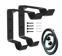 Zyntora Portaneumáticos De Pared,2 Piezas Soporte de Almacenamiento en Acero Resistente - Colgadores Verticales para Ruedas | Para Amantes De Bicicletas Casa