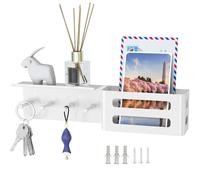 Zyntora Soporte para llaves de pared, colgador decorativo de metal, gancho decorativo para llaves, soporte de pared, para correo, cartera, entrada, sala de estar, dormitorio, oficina, decoración del