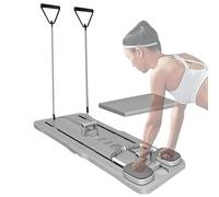 Zyntora Tabla de flexiones de fitness - Tabla reformadora de pilates plegable, herramienta de entrenamiento central con almohadillas de apoyo gruesas de rebote automático para músculos de espalda