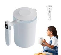 Zyntora Taza De Café Con Automezclado | Mezclador Magnético Automático Para Latte De 400ml | Taza de Mezcla Magnética con Pantalla LCD de Temperatura | Para Bebidas De Café Té Chocolate Caliente En