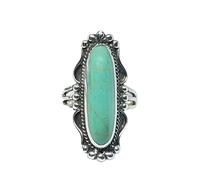 ZYONG Anillos de Boda de diseño clásico para Mujer, Gran Piedra Azul Turquesa, Color Dorado, Moda para Chicas, Anillo de Dedo Estilo Dubái para Mujer