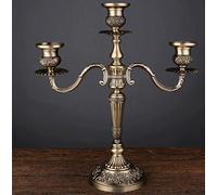 ZYONG Portavelas 3 Brazos / 5 Brazos candelabro de Metal de Bronce decoración portavelas para la decoración del hogar