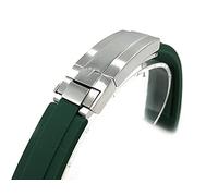 ZYOONG Correa de reloj para adaptarse a Rolex Daytona Black Water Ghost Submariner Series para hombre de goma de 20 mm (color de la correa: verde, ancho de la correa: 20 mm con logotipo)