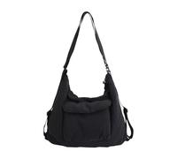 ZYOUQI Bolsa cruzada de nailon de gran capacidad, tres métodos de transporte ajustables para uso de hombro y mochila durante viajes de viaje, Black, 35x11x26cm