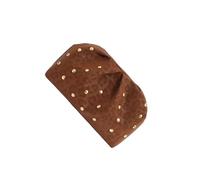 ZYOUQI Bolsos de mano para mujer, bolso de mano de moda con cuentas fruncidas, bolso de noche, bolso de mano de bola de masa, Marrón