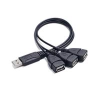 ZYOUQI Cable divisor USB 1 a 3 macho a triple hembra para PC, portátil, discos de coche y más dispositivos, adaptador USB de coche