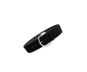ZYOUQI Hebillas de aleaciones estables, cinturón ancho seguro para uso activo, diseño de moda, ajustable y duradero, cinturón de fácil ajuste, Negro, One Size