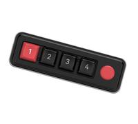 ZYOUQI Teclado mecánico pequeño 4 para juegos y uso en la oficina con iluminación de color personalizable, teclado mecánico de doble puerto USB C