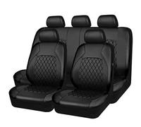 ZYPH 9 PCS Asientos Coche Fundas para Opel Antara 2008 2009 2010 2011 2012 2013 2014 2015 2016,Piel Cubre Asiento Coche, Airbags Laterales Compatibles,A/9pcs Set Black