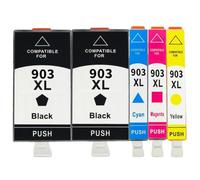 ZYPMoTo Cartucho de Tinta 903XL, Paquete de 4, Compatible con Suministros de Impresora OfficeJet Pro 6961 6974 6975 6963 6978 para el número de Pieza 903 903XL(5PCS)