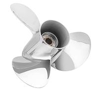 ZYPMoTo Compatible con de Vasos Marinos 11 1/8x13 40hp 55hp 3 hélice de Acero Inoxidable 13 Dientes RH 69W-45945-00-el 11.125X13 Reemplazo del Mercado de Accesorios