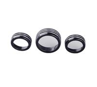 zyppk 3 botones interruptor de volumen radio y climatizador consola central Compatible for Jeep Grand Cherokee 2014-2021 cubierta de la perilla de control del aire acondic