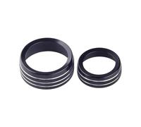 zyppk Anillo embellecedor for perilla de interruptor radio CA, Compatible for Dodge, Durango 2014-2020 cubierta de la perilla de control del aire acondic
