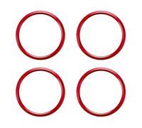 zyppk Embellecedor de anillo la cubierta ventilación salida del aire acondicionado Compatible for Chevrolet Camaro 2017-2020 cubierta de la perilla de control del aire acondic(Red)