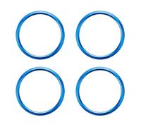 zyppk Embellecedor de anillo la cubierta ventilación salida del aire acondicionado Compatible for Chevrolet Camaro 2017-2020 cubierta de la perilla de control del aire acondic(Blue)