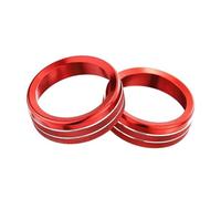 zyppk Embellecedor de cubierta anillo botón interruptor control CA for Ford, Mustang 2015-2020 cubierta de la perilla de control del aire acondic(Red)