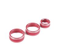 zyppk Embellecedor de la perilla del aire acondicionado for Subaru, Forester Crosstrek XV Impreza 2019-2024 cubierta de la perilla de control del aire acondic(Red)