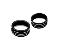 zyppk Perilla de ajuste del interruptor la palanca cambios los faros delanteros, Compatible for Dodge, RAM 2018-2025 cubierta de la perilla de control del aire acondic(Black)