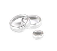 zyppk Perilla de control aire acondicionado 3 unidades con botón volumen y modo ajuste for Land Rover Defender 110 2020 cubierta de la perilla de control del aire acondic(Silver)