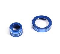 zyppk Perilla de interruptor anillo decorativo for faros delanteros coche, Compatible for Ford, Ranger 2015-2021 cubierta de la perilla de control del aire acondic(Blue)