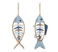 Zyqixluk DecoracióN NáUtica, DecoracióN De Pared De Peces De Madera, Esculturas De Pescado Vintage, DecoracióN De La Casa del Lago, Un Regalo para El Entusiasta De La NavegacióN,A1