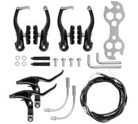 ZYQUES Juego de frenos de bicicleta universal, juego completo de frenos de bicicleta de aleación de aluminio, cable de freno delantero y trasero, kit para bicicletas de montaña y bicicletas de