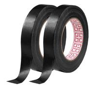 Zyren Cinta Americana Negra,2 Rollos de Duct Tape 50m x 20mm Cinta Adhesiva Extrafuerte,Cinta Fuerte Reforzada con Tejido para Reparaciones, Fijación, Embalaje, Marcado y Sellado