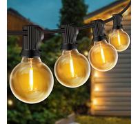 ZYRIVON Guirnalda Luces Exterior, 10M 20 + 2 G40 Bombillas Luces Terraza Inastillable, 2700K Impermeable Luces Led Exterior con Enchufe para Jardín, Cafe, Fiestas, Bodas, Patio, Pergola, Navidad