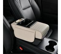 ZYSHJ Cojín Reposabrazos Coche para Aston Martin V8 Vantage Le Mans V600 Coupe One-77, PU Cuero CojíN De Apoyabrazos Consola Central Almohadilla Protección Accesorios,Beige