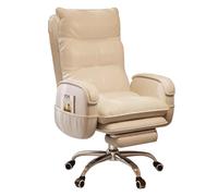 ZYSKABQ Cómoda Silla de Escritorio para Oficina en casa con Respaldo de Doble Capa y Bolsillo Organizador Lateral, Color Beige Octopus Feet