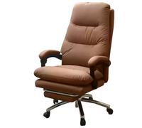 ZYSKABQ Cómoda Silla giratoria para recepción de Empresa Comercial con Respaldo, reposabrazos y función reclinable, Silla de Oficina de Color Caqui con Patas de Acero Octopus Feet