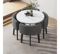 ZYSKABQ Mesa de Comedor de Cocina Moderna Juego para 4 con sillas pequeñas Mesa de Desayuno Redonda y Silla para Muebles Simples de Oficina o Sala de conferencias Octopus Feet